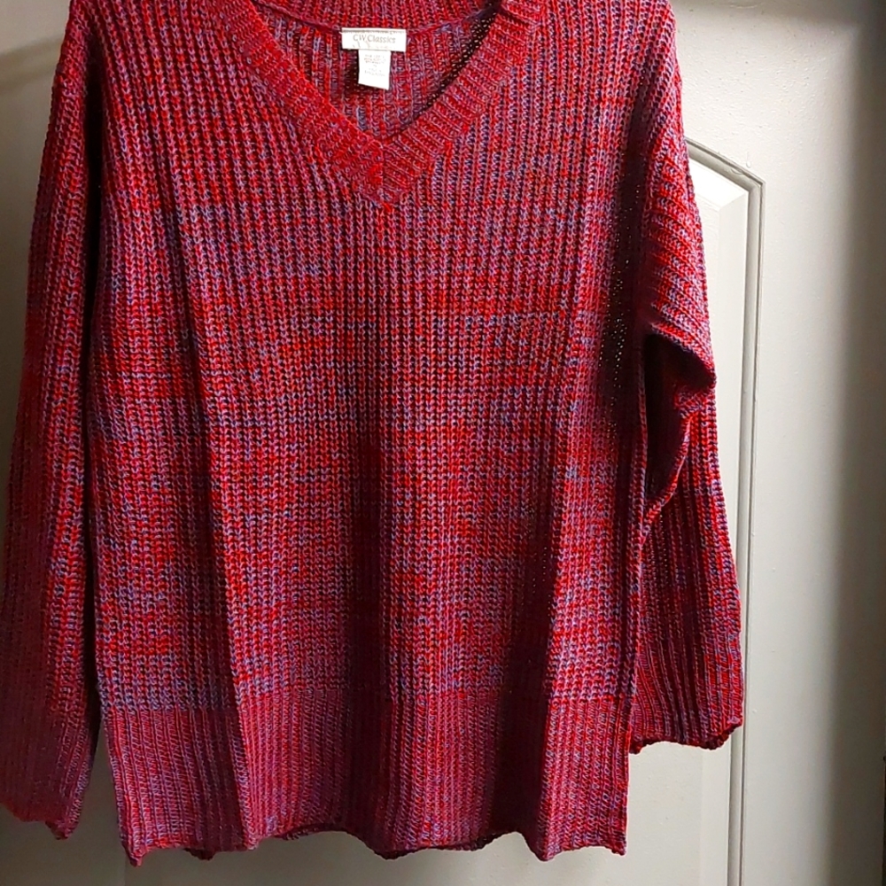Wine Sweater sz 1X